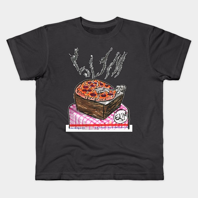 5L1M-LP Pizza on USPS228 Kids T-Shirt by 5L1M
